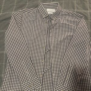 Mizzen+Main Burgundy & White Gingham Button-Down Shirt